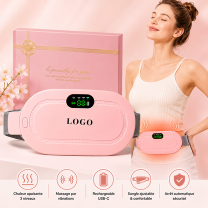Ceinture Chauffante Menstruelle Sans Fil – Soulage Rapidement les Douleurs de Règles