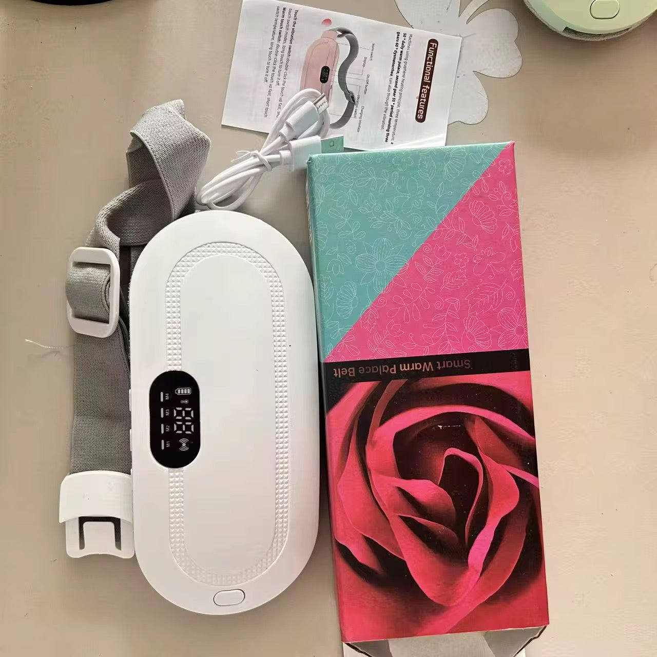 Ceinture Chauffante Menstruelle Sans Fil – Soulage Rapidement les Douleurs de Règles